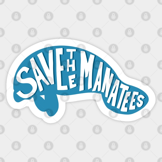 Save the Manatees Sticker by novabee